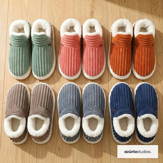 Fireside Slippers – Corduroy Sherpa Slippers