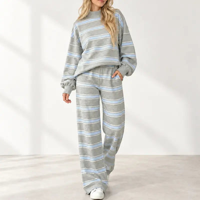Azüria Cozy Stripe Lounge Set