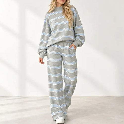 Azüria Cozy Stripe Lounge Set