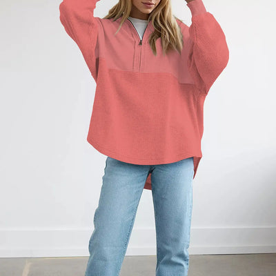 Azüria Half-Zip Waffle Pullover