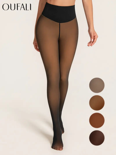 Azüria Fleece-Lined Sheer Tights