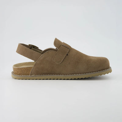 Cushionaire Women's Brooklyn Suede Slingback Clogs | Genuine Leather Casual Shoes for Women with Memory Foam Cushioned Insoles, Adjustable Back Strap