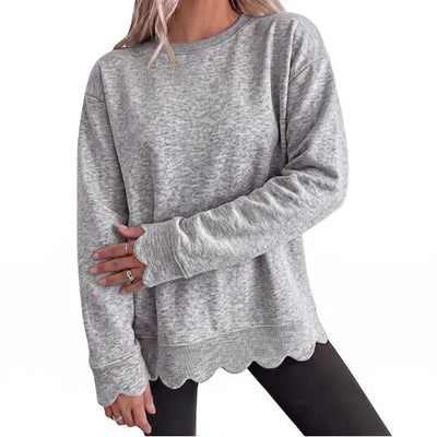 Azüria Scallop Hem Tunic Sweatshirt