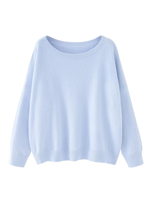 Azüria Drop Shoulder Scoop Neck Sweater