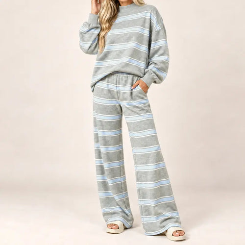 Azüria Cozy Stripe Lounge Set