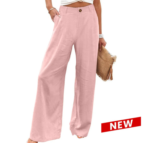 Azüria Cotton Linen Wide Leg Pants