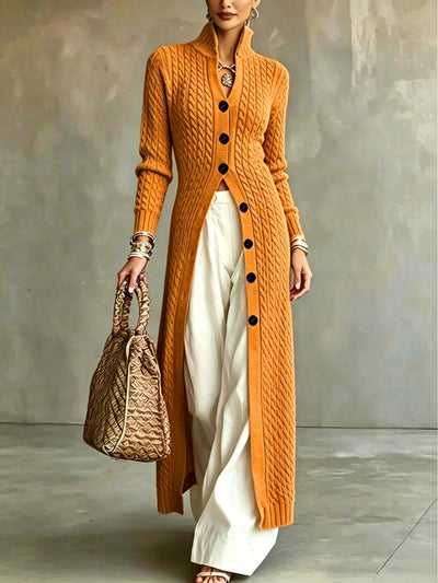 Azüria Longline Cable Knit Cardigan