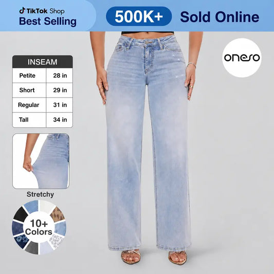 Women’s Curve-Hugging Wide-Leg Jeans