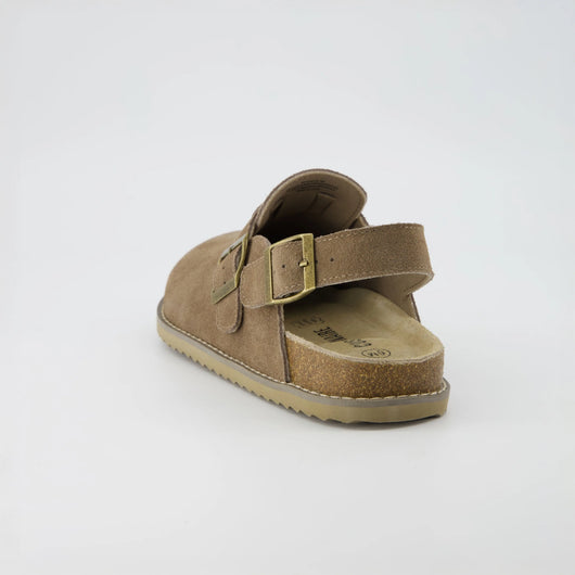 Cushionaire Women's Brooklyn Suede Slingback Clogs | Genuine Leather Casual Shoes for Women with Memory Foam Cushioned Insoles, Adjustable Back Strap