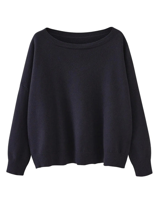 Azüria Drop Shoulder Scoop Neck Sweater