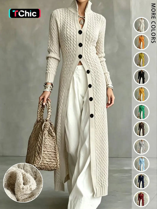 Azüria Longline Cable Knit Cardigan