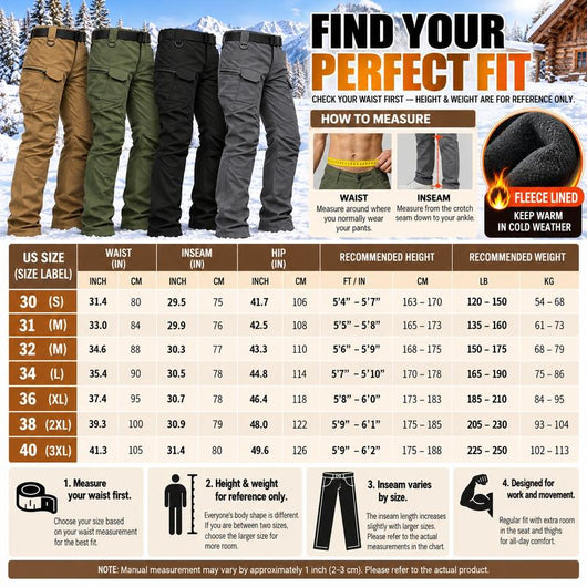 Azüria ColdShift - Fleece-Lined Cargo Pants