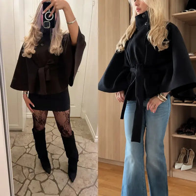 Azüria Wool Cape Jacket