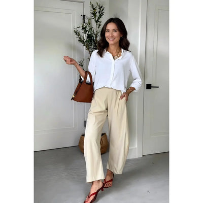 Azuria Women Mid Rise Barrel Travel Pants