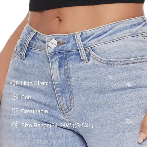 Women’s Curve-Hugging Wide-Leg Jeans