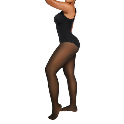 Women’s Tummy Control Fleece-Lined Sheer Tights