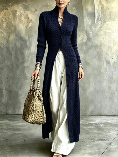 Azüria Longline Cable Knit Cardigan