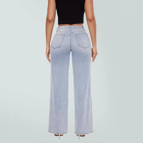 Women’s Curve-Hugging Wide-Leg Jeans