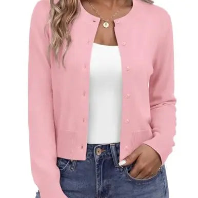 Azüria Cropped Button Cardigan