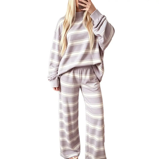 Azüria Cozy Stripe Lounge Set