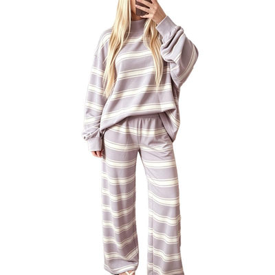 Azüria Cozy Stripe Lounge Set