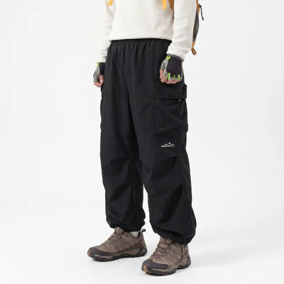 Black lightweight hiking cargo pants