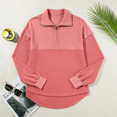 Azüria Half-Zip Waffle Pullover