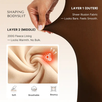 Women’s Tummy Control Fleece-Lined Sheer Tights