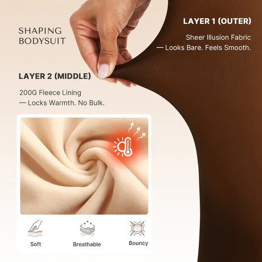 Women’s Tummy Control Fleece-Lined Sheer Tights