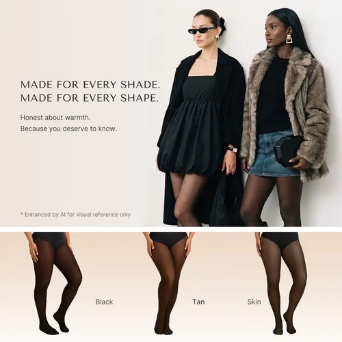 Women’s Tummy Control Fleece-Lined Sheer Tights