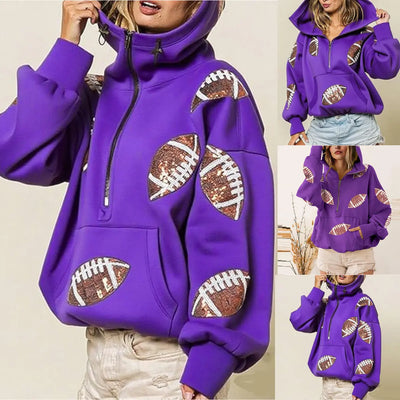 Azuria Women's Oversized Game Day Hoodie