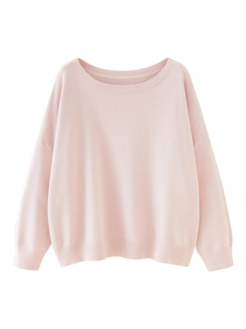 Azüria Drop Shoulder Scoop Neck Sweater