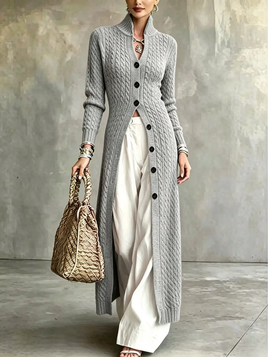 Azüria Longline Cable Knit Cardigan