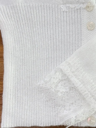 Juliette Lace Trim Cropped Cardigan