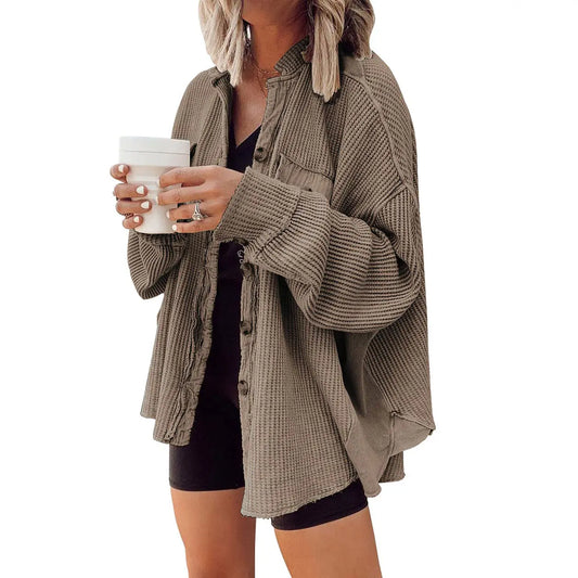 Azüria Waffle Knit Shacket