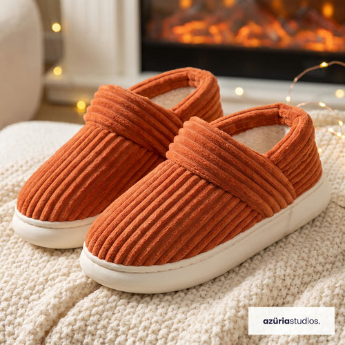 Fireside Slippers – Corduroy Sherpa Slippers