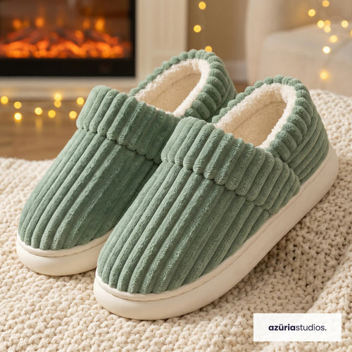Fireside Slippers – Corduroy Sherpa Slippers
