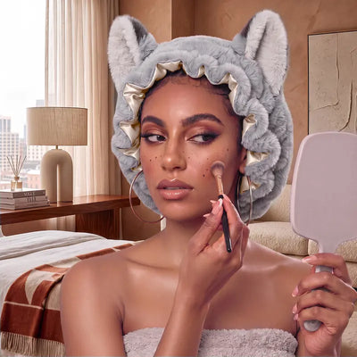 Azüria Teddy Ear Satin Bonnet