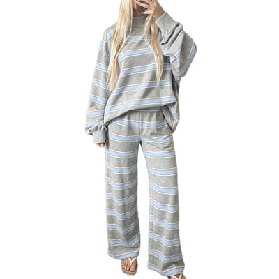Azüria Cozy Stripe Lounge Set