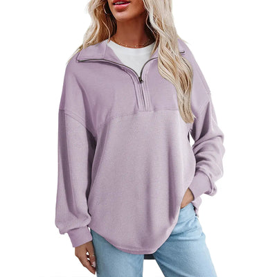Azüria Half-Zip Waffle Pullover