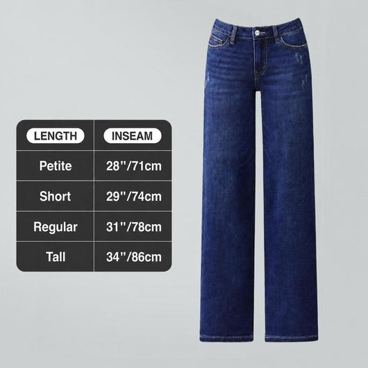 Women’s Curve-Hugging Wide-Leg Jeans
