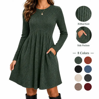 Women’s Ribbed Knit Sweater Dress