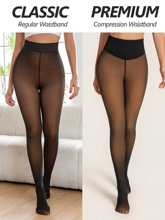 Azüria Fleece-Lined Sheer Tights