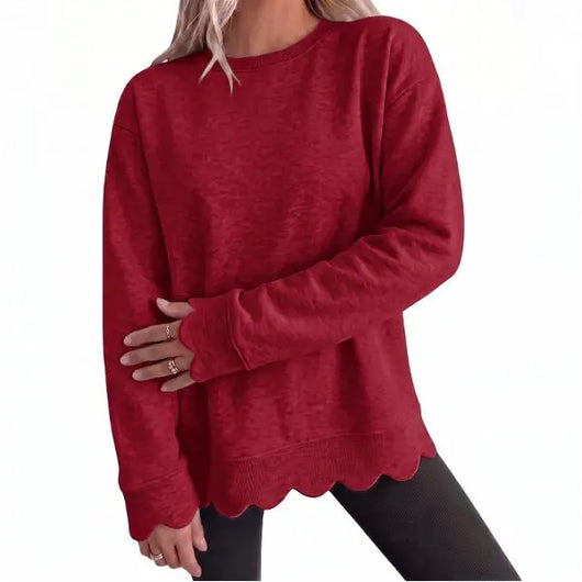 Azüria Oversized Waffle Henley