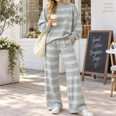 Azüria Cozy Stripe Lounge Set