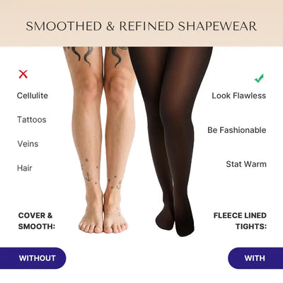 Women’s Tummy Control Fleece-Lined Sheer Tights