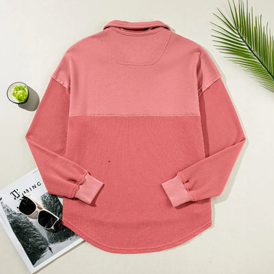 Azüria Half-Zip Waffle Pullover