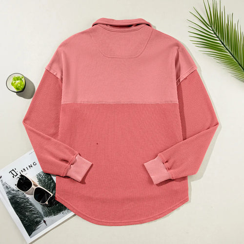 Azüria Half-Zip Waffle Pullover