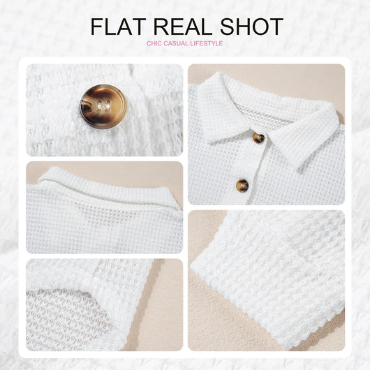 Azüria Oversized Waffle Henley