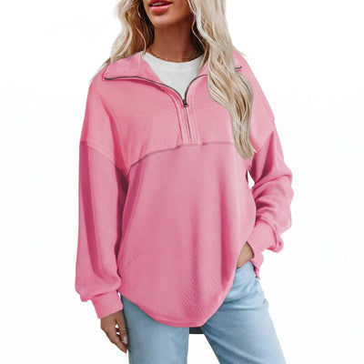 Azüria Half-Zip Waffle Pullover